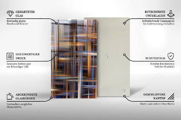 Deska kuchenna szklana Abstrakcyjne linie farb
