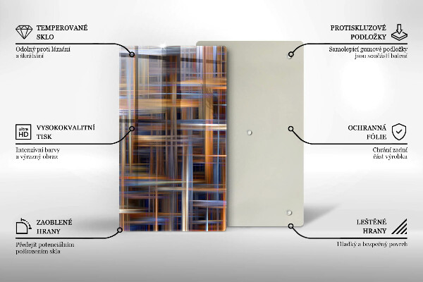 Deska kuchenna szklana Abstrakcyjne linie farb