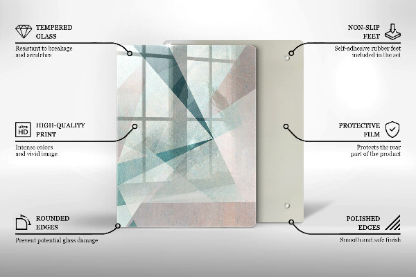 Deska kuchenna szklana Abstrakcyjne linie farb