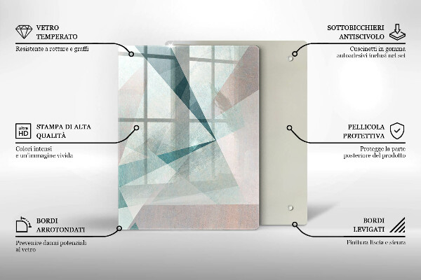 Deska kuchenna szklana Abstrakcyjne linie farb