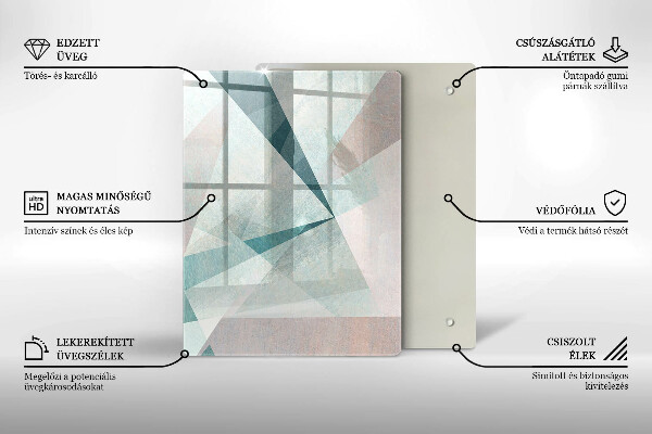 Deska kuchenna szklana Abstrakcyjne linie farb