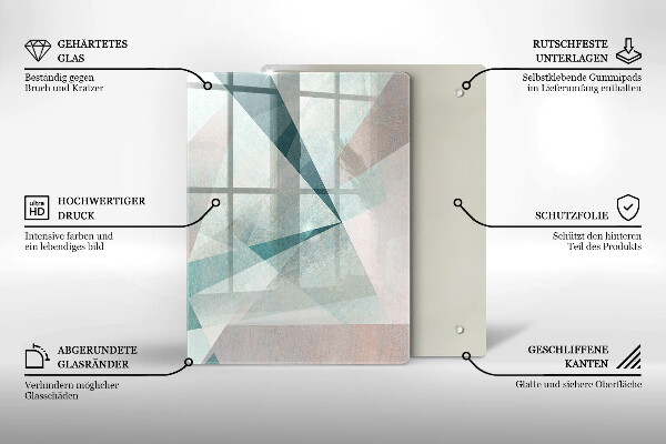 Deska kuchenna szklana Abstrakcyjne linie farb