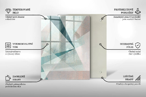 Deska kuchenna szklana Abstrakcyjne linie farb