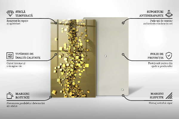 Deska kuchenna szklana Abstrakcja geometria 3D