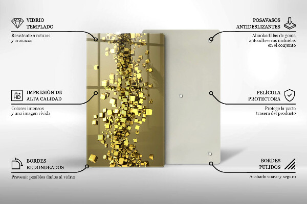 Deska kuchenna szklana Abstrakcja geometria 3D