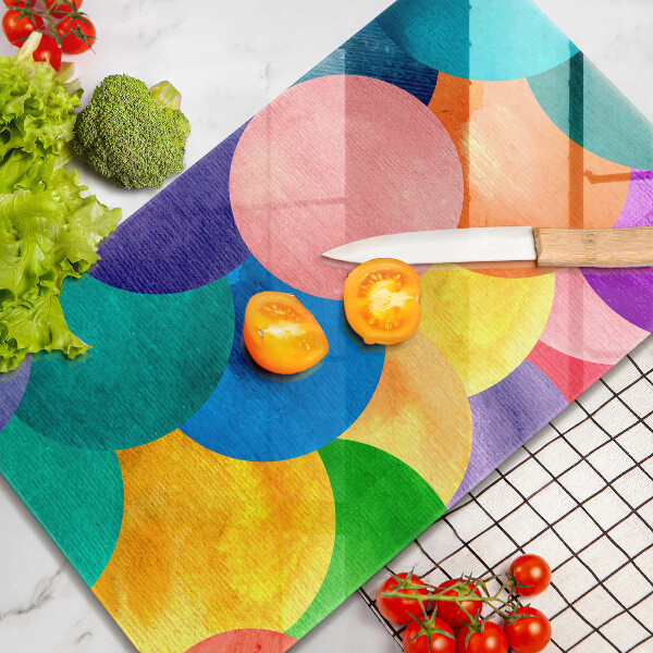 Deska kuchenna szklana Barwne koła