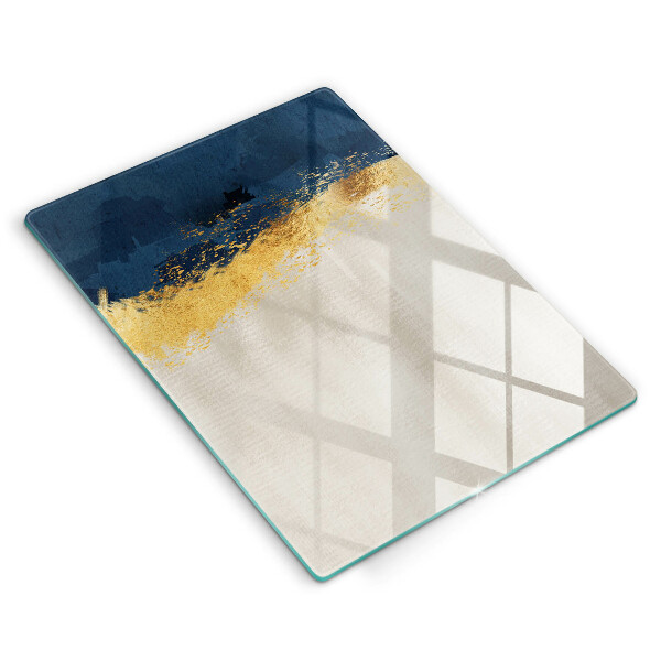 Deska kuchenna szklana Abstrakcja złoto