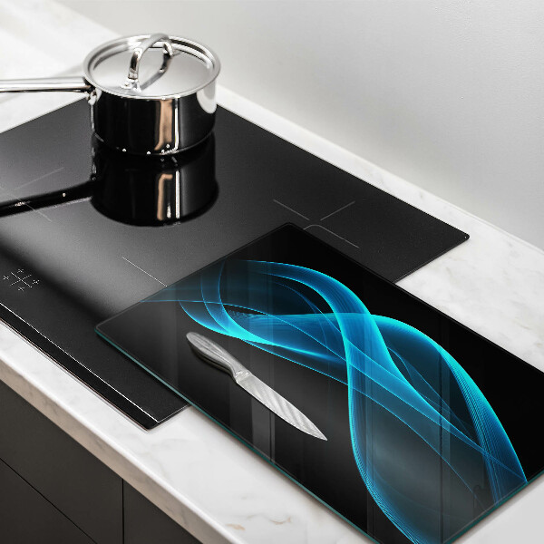 Deska kuchenna szklana Niebieska abstrakcja