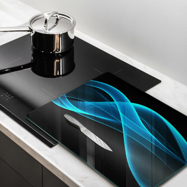 Deska kuchenna szklana Niebieska abstrakcja