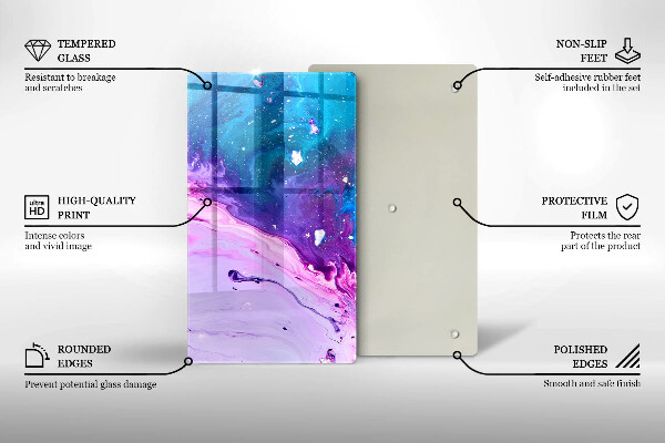 Deska kuchenna szklana Abstrakcja tusze