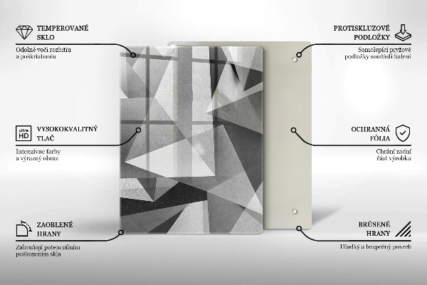 Deska kuchenna szklana Abstrakcja tusze