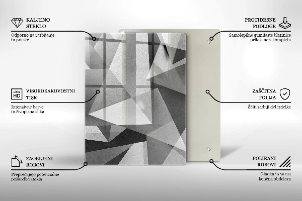 Deska kuchenna szklana Abstrakcja tusze