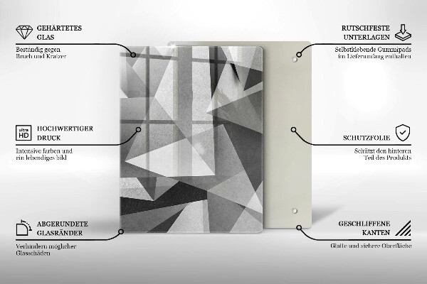 Deska kuchenna szklana Abstrakcja tusze