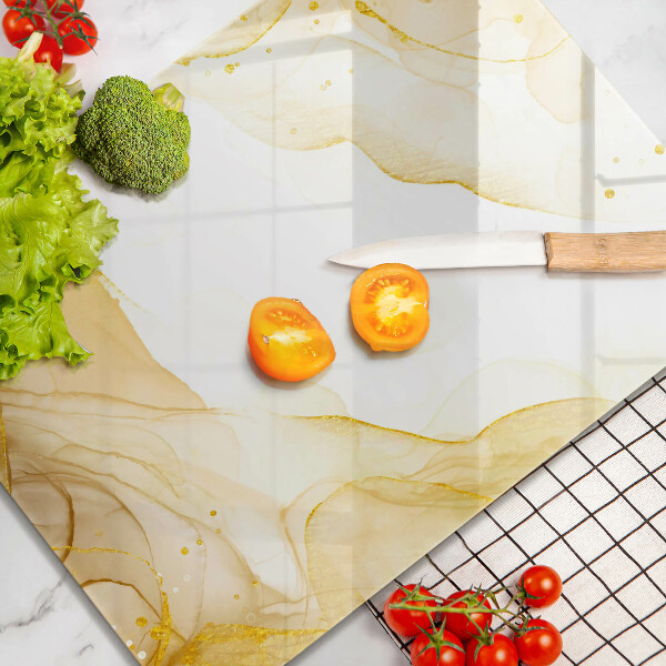 Deska kuchenna szklana Złota abstrakcja