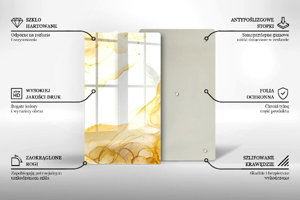 Deska kuchenna szklana Złota abstrakcja