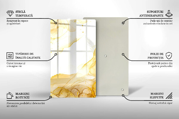 Deska kuchenna szklana Złota abstrakcja