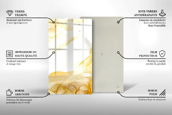 Deska kuchenna szklana Złota abstrakcja