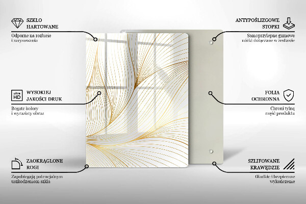 Deska kuchenna szklana Abstrakcja kwadraty 3D