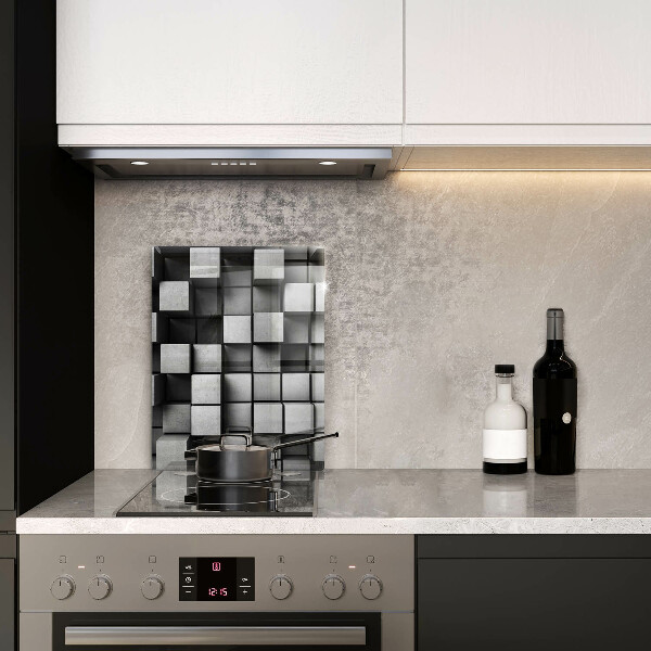 Deska kuchenna szklana Abstrakcja kwadraty 3D