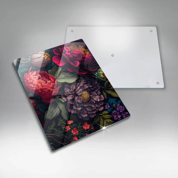 Deska kuchenna szklana Piękne kwiaty