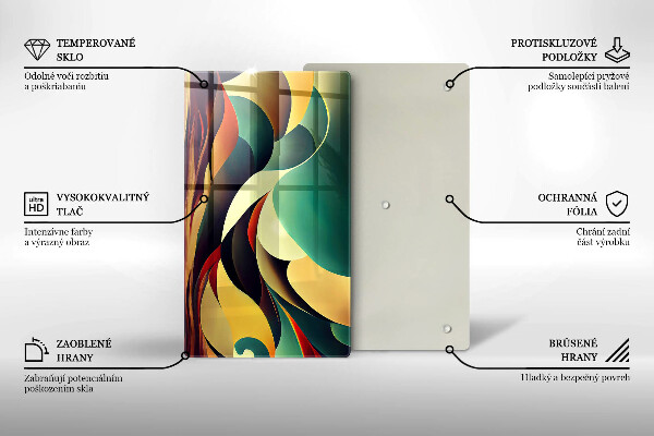 Deska kuchenna szklana Abstrakcja kształtów