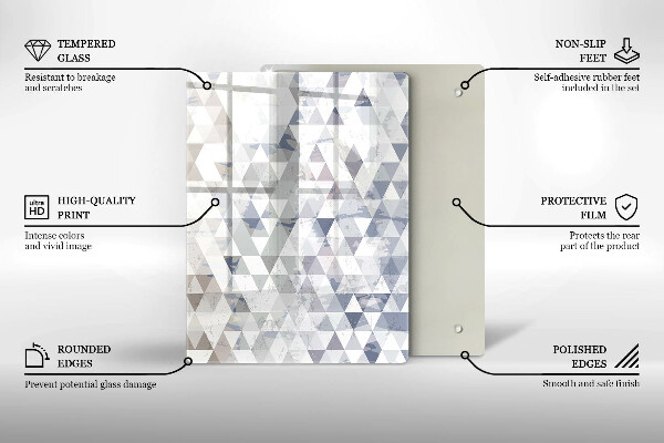 Deska kuchenna szklana Abstrakcja kształtów