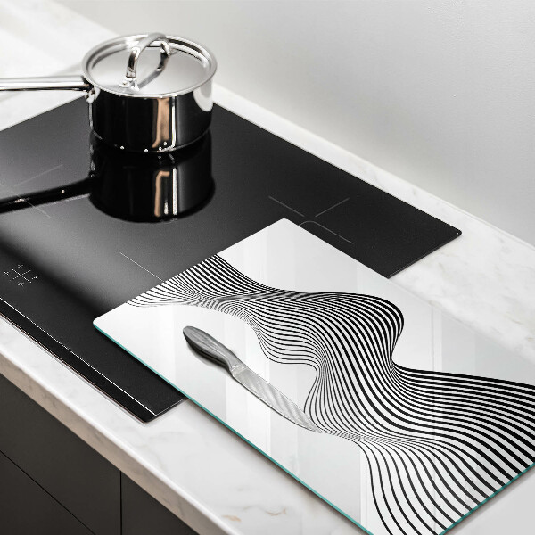 Deska kuchenna szklana Linearna abstrakcja