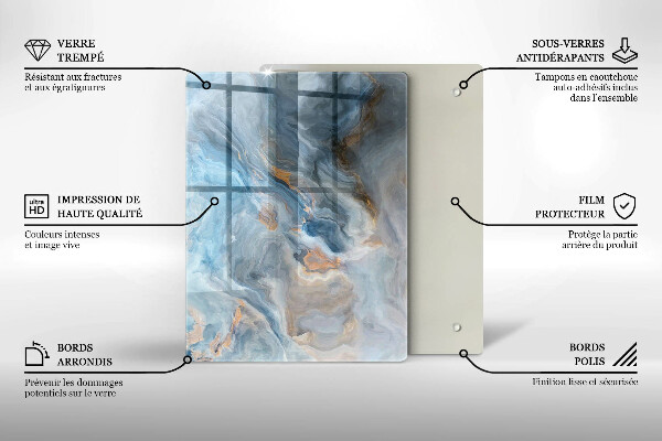 Deska kuchenna szklana Linearna abstrakcja