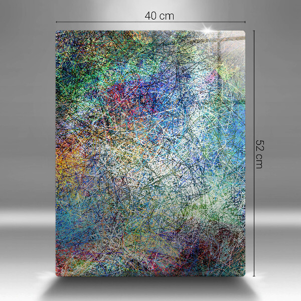 Deska kuchenna szklana Kolorowa abstrakcja linii