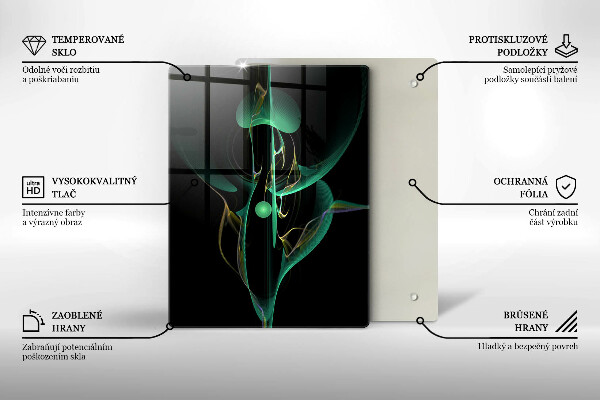 Deska kuchenna szklana Kolorowa abstrakcja linii