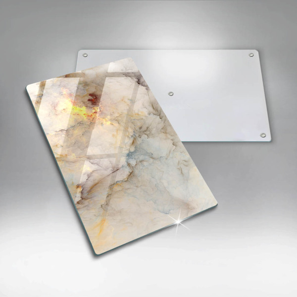 Deska kuchenna szklana Tekstura marmur ze złotem