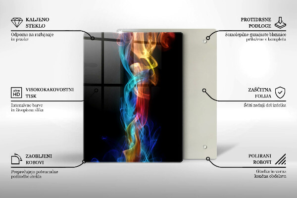 Deska kuchenna szklana Drewniane łyżki przyprawy