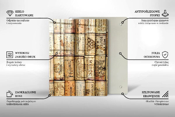 Deska kuchenna szklana Łagodne linie abstrakcja