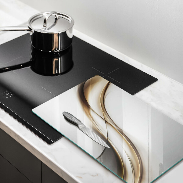 Deska kuchenna szklana Łagodne linie abstrakcja