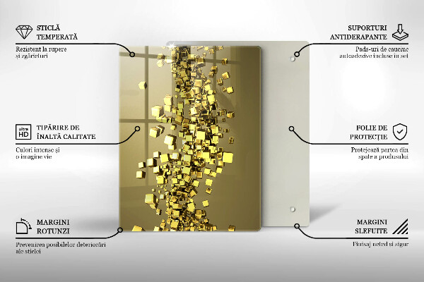 Deska kuchenna szklana Kształty 3D abstrakcja