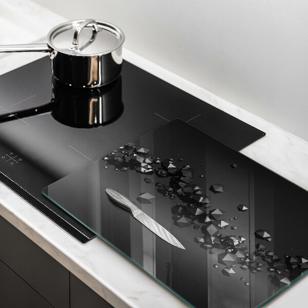 Deska kuchenna szklana Kształty 3D abstrakcja