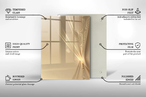 Deska kuchenna szklana Abstrakcja czarna masa