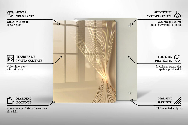 Deska kuchenna szklana Abstrakcja czarna masa