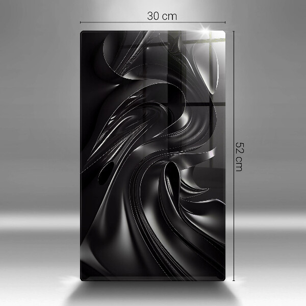 Deska kuchenna szklana Abstrakcja czarna masa