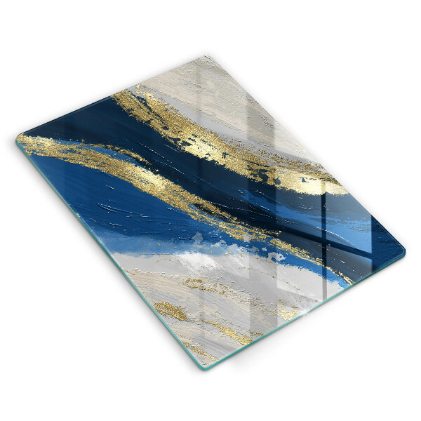 Deska kuchenna szklana Tekstura ze złotem