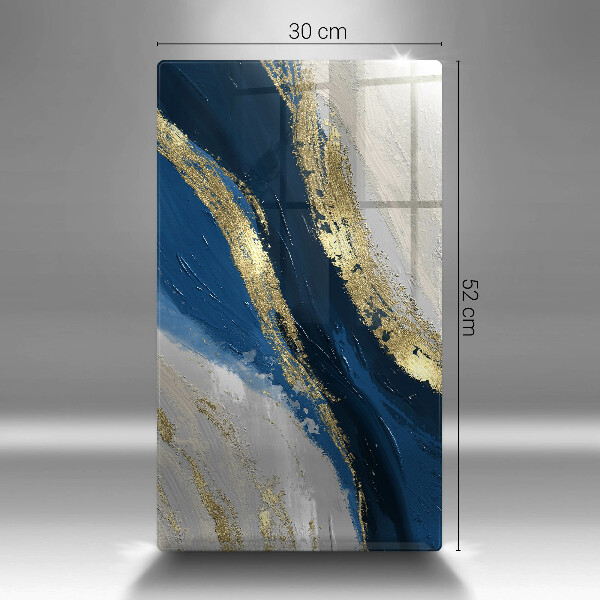 Deska kuchenna szklana Tekstura ze złotem