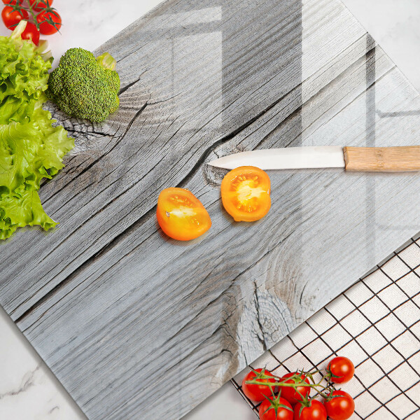 Deska kuchenna szklana Jasna struktura drewna