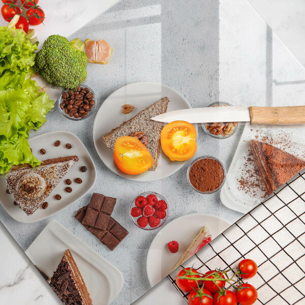 Deska kuchenna szklana Słodkości ciasta