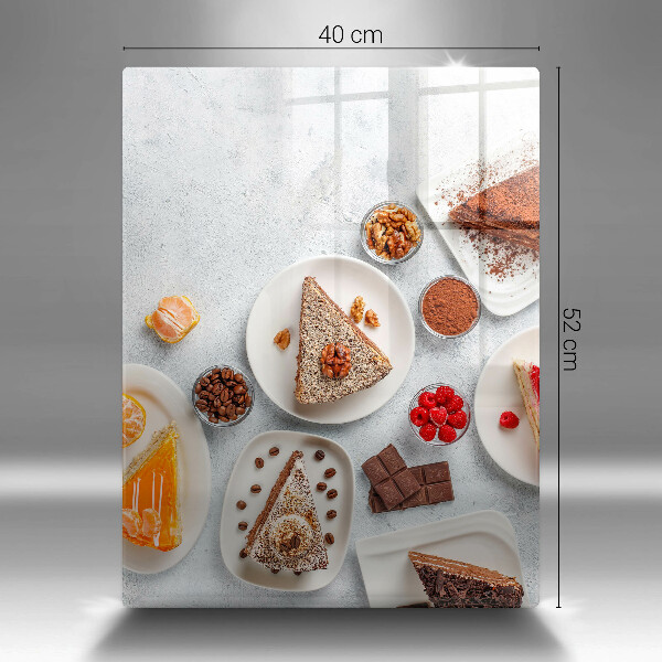 Deska kuchenna szklana Słodkości ciasta