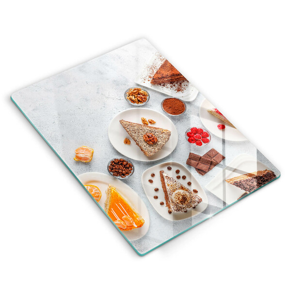 Deska kuchenna szklana Słodkości ciasta