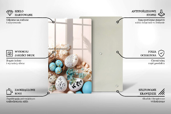 Deska kuchenna szklana Ozdoby wielkanocne