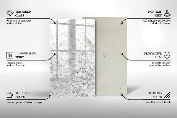 Deska kuchenna szklana Kryształy soli