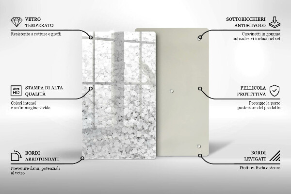 Deska kuchenna szklana Kryształy soli