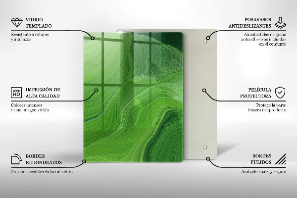 Deska kuchenna szklana Kryształy soli