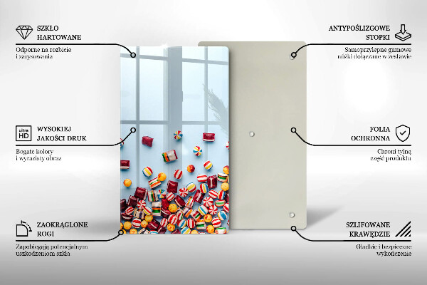 Deska kuchenna szklana Kolorowe cukierki